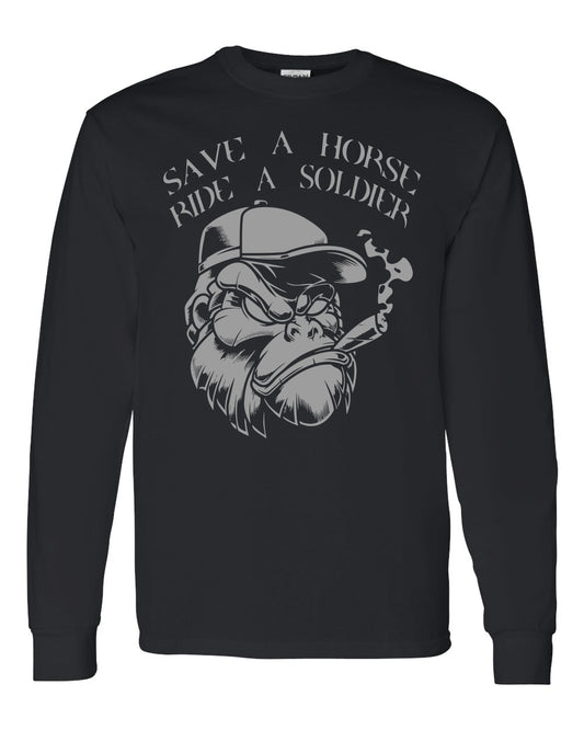 Street Soldierz Support Long Sleeve T-shirt (Ride a Horse)